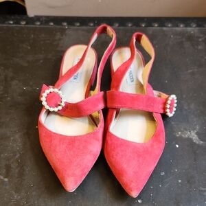 Steve Madden Red Crystal Embellished Heels